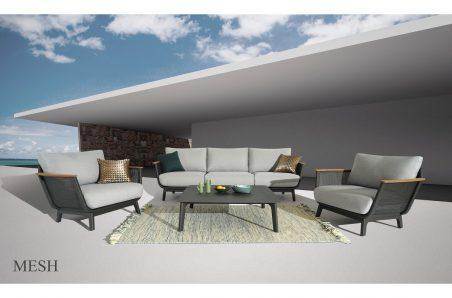 Mesh Sofa Set Charcoal Grey מוקטן (003)